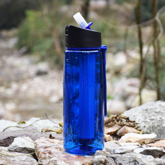 Draagbare waterfilter fles