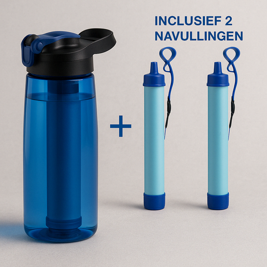Draagbare waterfilter fles