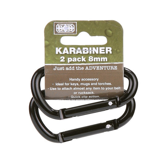 Karabijnhaken 8 mm - 2 stuks