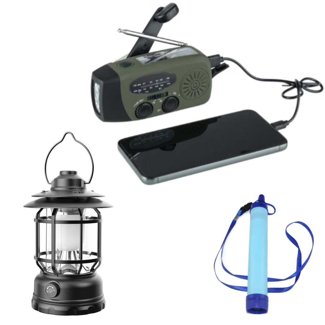 Noodpakket noodradio lamp