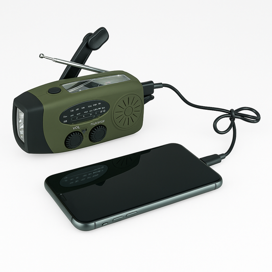 Noodradio handkruk